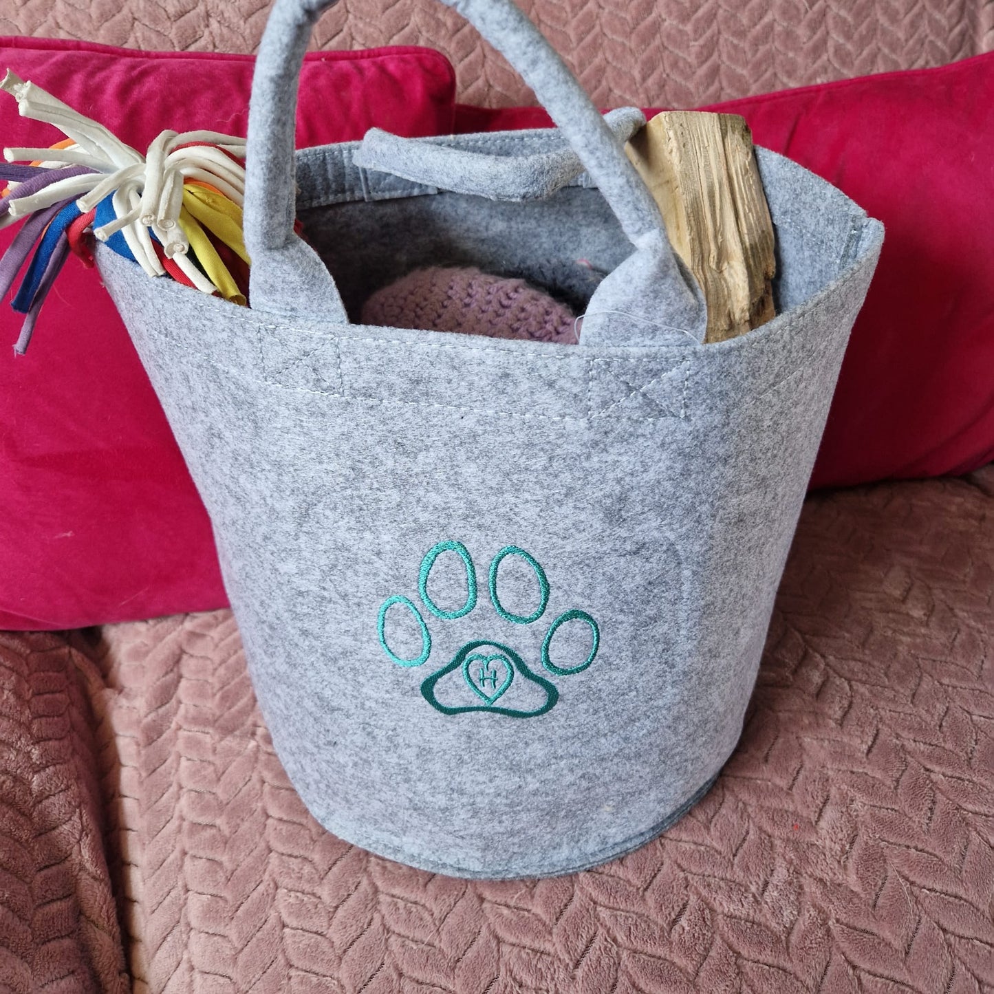 Personalised Dog Paw Storage Trug