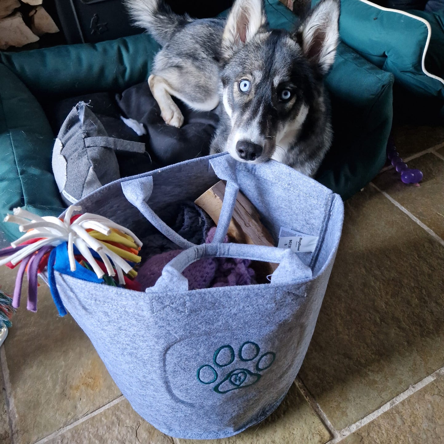 Personalised Dog Paw Storage Trug
