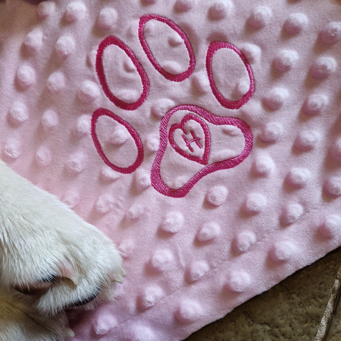 Personalised Dog Paw Blanket
