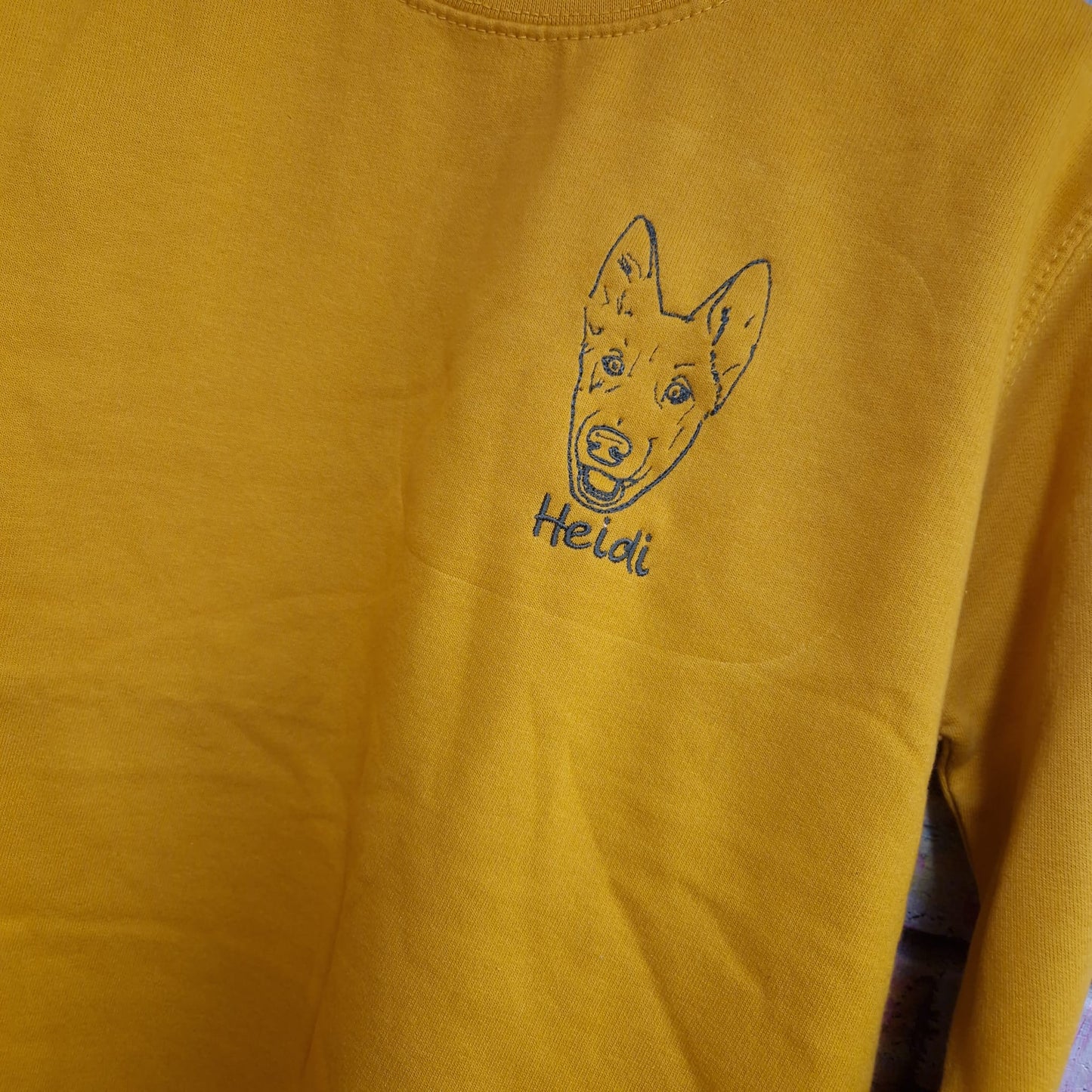 Pet line portrait Childrens sweater